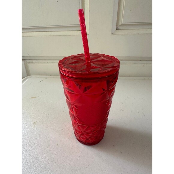 NWT Starbucks Holiday 2023 Grande Poinsettia Red Prism Cold Cup Tumbler 16oz - Picture 2 of 6
